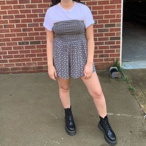 Black and White Patterned Romper